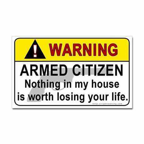 Warning Armed Citizen